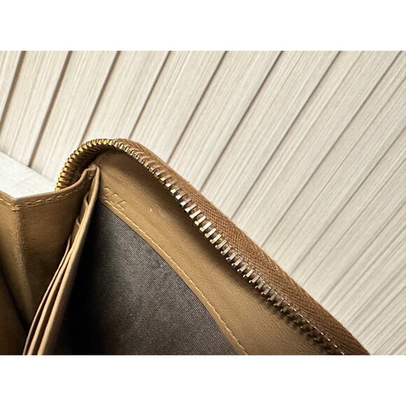 PRADA Saffiano Leather Zip Around Long Wallet in Brown - Picture 16 of 16